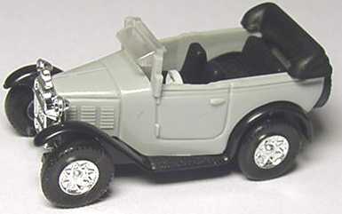 Foto 1:87 BMW 3/15 Dixi Cabrio 4 Sitze grau/schwarz Brekina 15132/1522