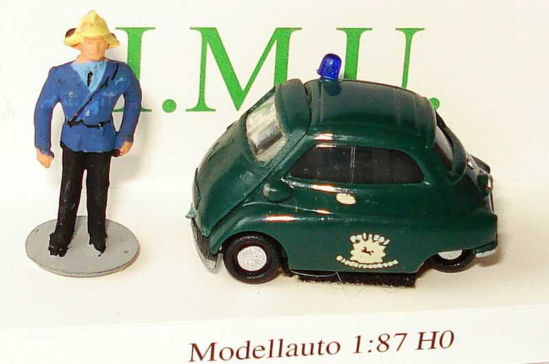 Foto 1:87 BMW Isetta Polizei Niedersachsen mit Polizist I.M.U. 03302