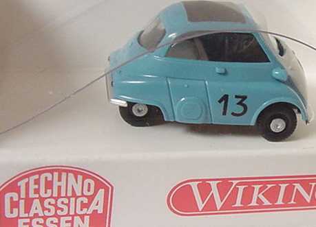 Foto 1:87 BMW Isetta hellblau/weiß Nr.13 (Techno Classica 1998) Wiking 80803