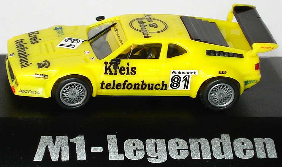 Foto 1:87 BMW M1 Sport  Procar Series 1979 Kreistelefonbuch Nr.81, Manfred Winkelhock (M1-Legenden, Salzburgring ´79) MGM