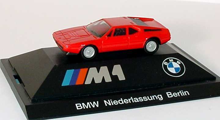 Foto 1:87 BMW M1 rot BMW-Niederlassung Berlin Werbemodell herpa