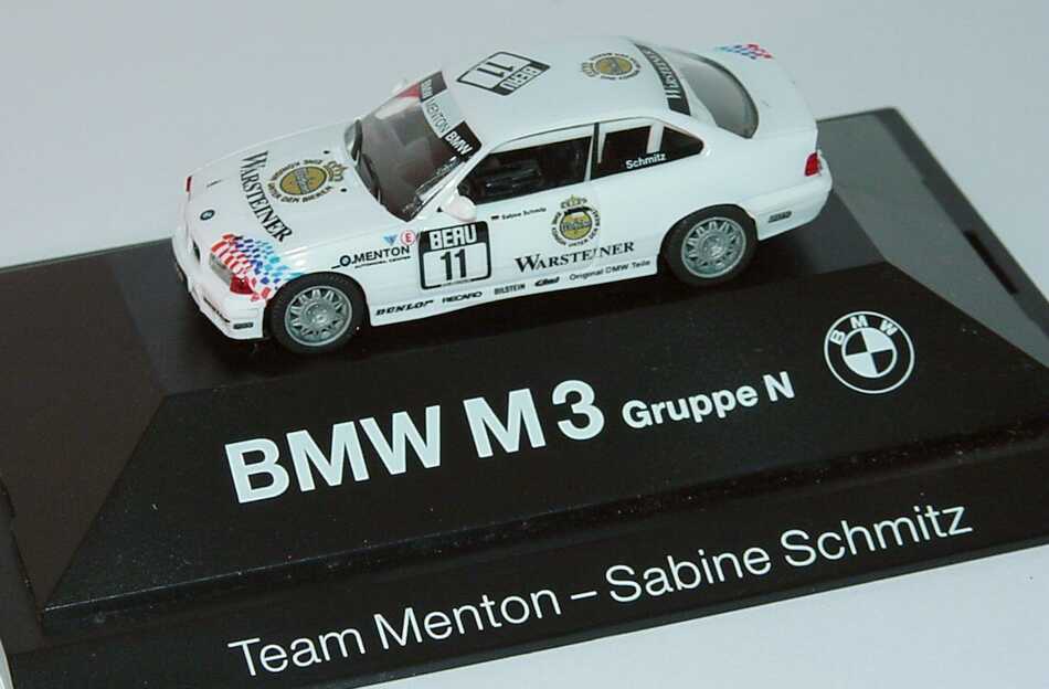 Foto 1:87 BMW M3 Coupé (E36) Gruppe N Menton, Warsteiner Nr. 11, Sabine Schmitz Werbemodell herpa 80419420607