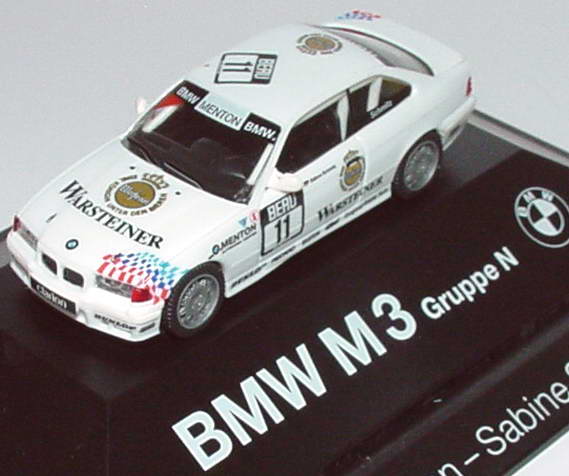 Foto 1:87 BMW M3 Coupé (E36) Gruppe N Menton, Warsteiner Nr.11, Sabine Schmitz Werbemodell herpa 80419420607