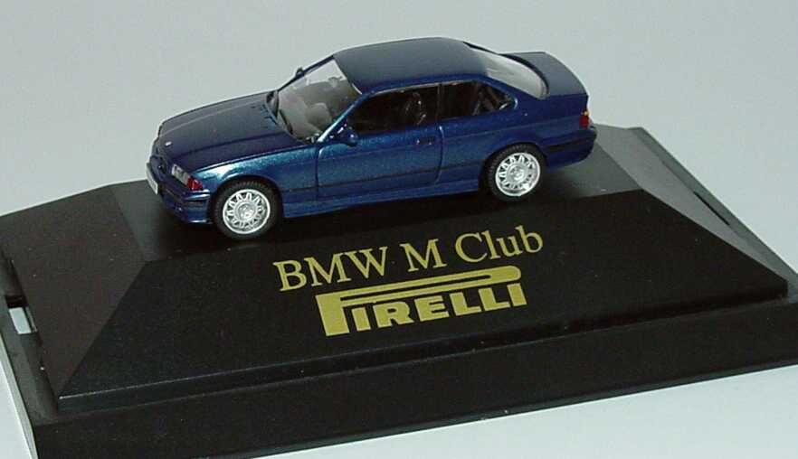 BMW E36 M3 1:87 Avusblau Pirelli Modellauto Rar
