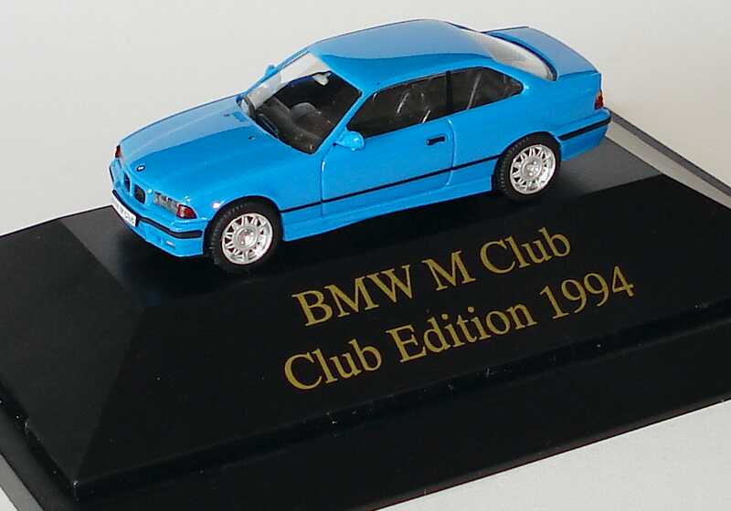 Foto 1:87 BMW M3 Coupé (E36) rivierablau BMW M Club, Club Edition 1994 herpa