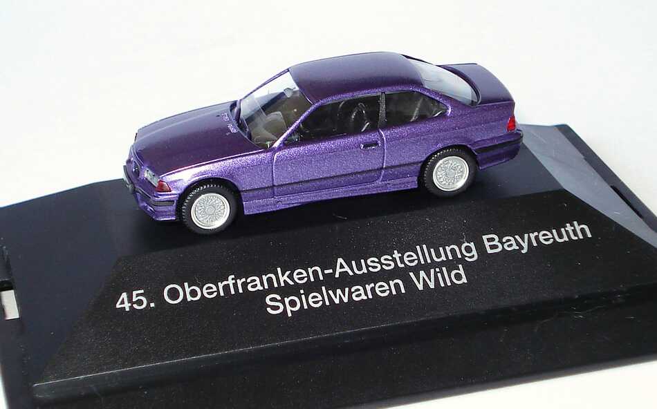 Foto 1:87 BMW M3 Coupé (E36) violett-met. 45. Oberfranken-Ausstellung Bayreuth - Spielwaren Wild herpa