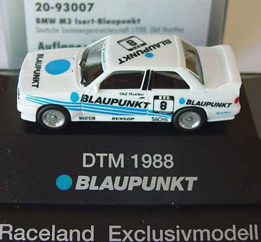 Foto 1:87 BMW M3 (E30) DTM 1988 Blaupunkt Nr.8, Olaf Manthey (Raceland) herpa 20-93007