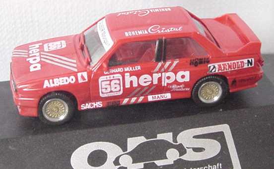 Foto 1:87 BMW M3 (E30) DTM 1988 herpa, Tauber Motorsport Nr.56, Gerhard Müller herpa 3518