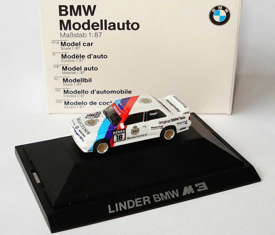 Foto 1:87 BMW M3 (E30) DTM 1989 Linder Nr.18, Heger Werbemodell herpa 82229417882