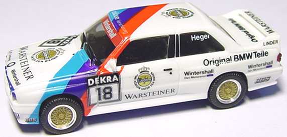 Foto 1:87 BMW M3 (E30) DTM 1989 Linder Nr.18, Heger (ohne PC-Box) herpa 3512