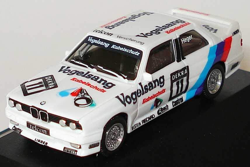 Foto 1:87 BMW M3 (E30) DTM 1990 Linder, Vogelsang Nr.11, Heger Werbemodell herpa 82229417844