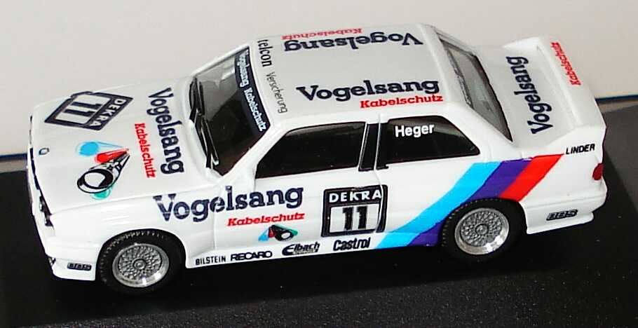 Foto 1:87 BMW M3 (E30) DTM 1990 Linder, Vogelsang Nr.11, Heger Werbemodell herpa 82229417844