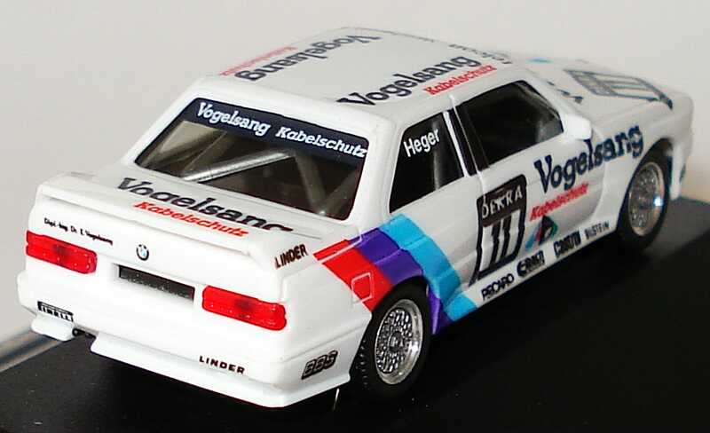 Foto 1:87 BMW M3 (E30) DTM 1990 Linder, Vogelsang Nr.11, Heger Werbemodell herpa 82229417844