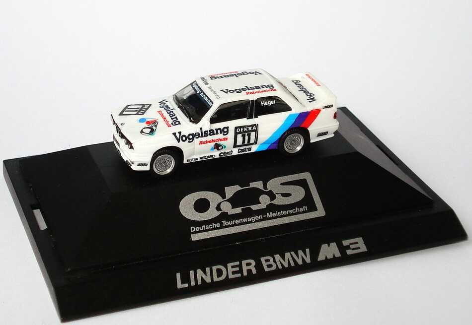 Foto 1:87 BMW M3 (E30) DTM 1990 Linder, Vogelsang Nr.11, Heger herpa 3526