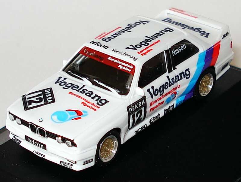 Foto 1:87 BMW M3 (E30) DTM 1990 Linder, Vogelsang Nr.12, Nissen Werbemodell herpa 82229417845