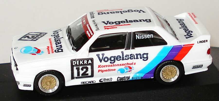 Foto 1:87 BMW M3 (E30) DTM 1990 Linder, Vogelsang Nr.12, Nissen Werbemodell herpa 82229417845