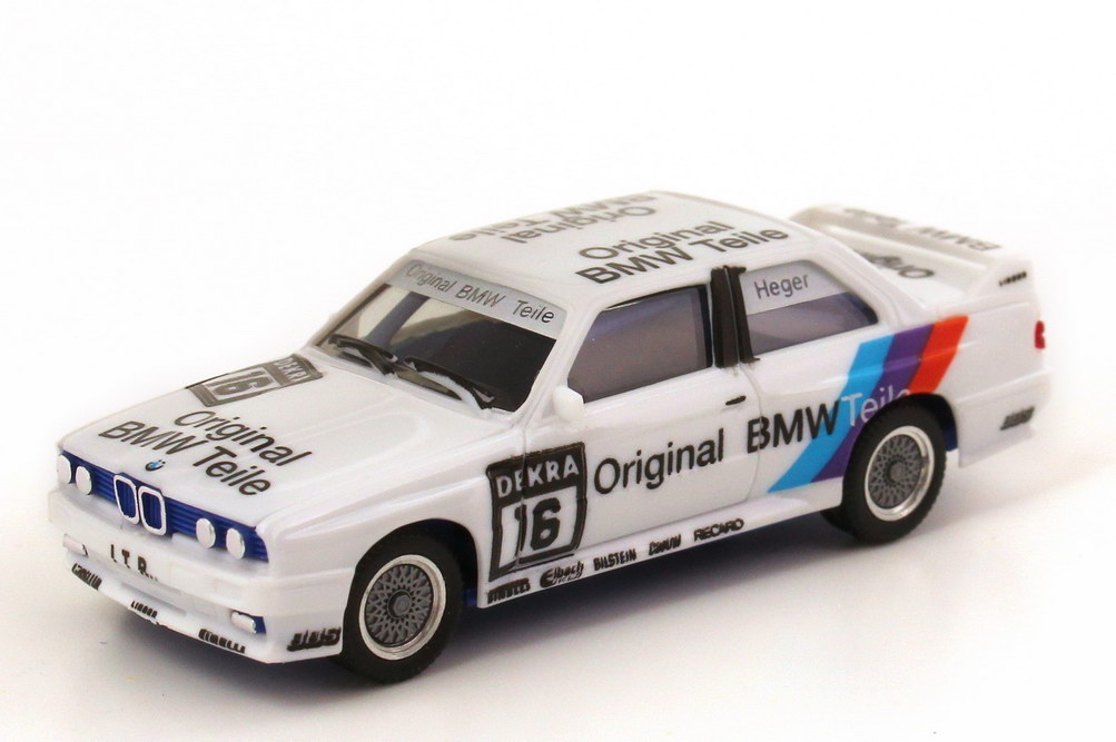 Foto 1:87 BMW M3 (E30) DTM 1991 Linder, Original BMW Teile Nr.16, Altfried Heger Werbemodell herpa 82229417882