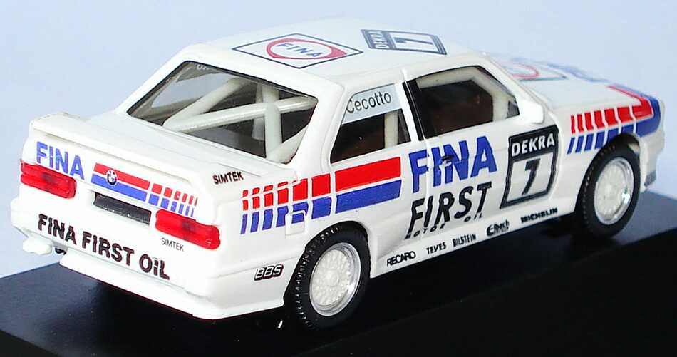 Foto 1:87 BMW M3 (E30) DTM 1992 Fina First Nr.7, Cecotto, Sockeldruck Fina Racing herpa