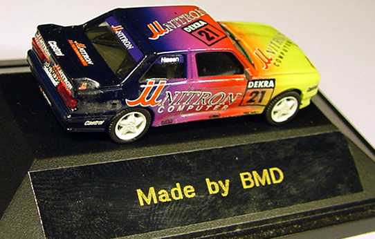 Foto 1:87 BMW M3 (E30) DTM 1992 Unitron Nr.21, Nissen (Handmade by BMD)(oV) herpa