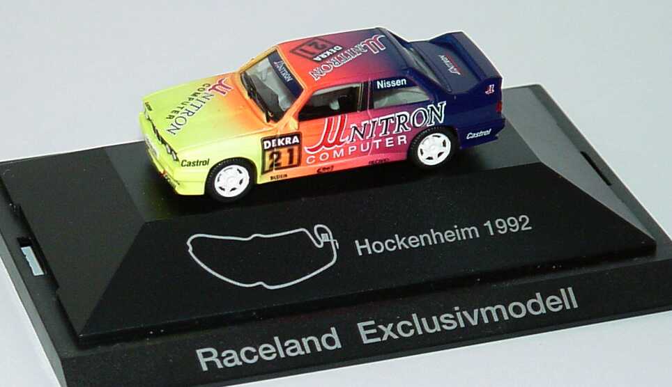 Foto 1:87 BMW M3 (E30) DTM 1992 Unitron Nr.21, Nissen (Raceland Exclusivmodell) herpa