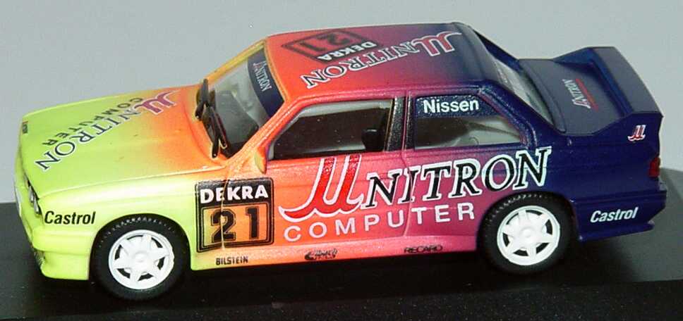 Foto 1:87 BMW M3 (E30) DTM 1992 Unitron Nr.21, Nissen (Raceland Exclusivmodell) herpa