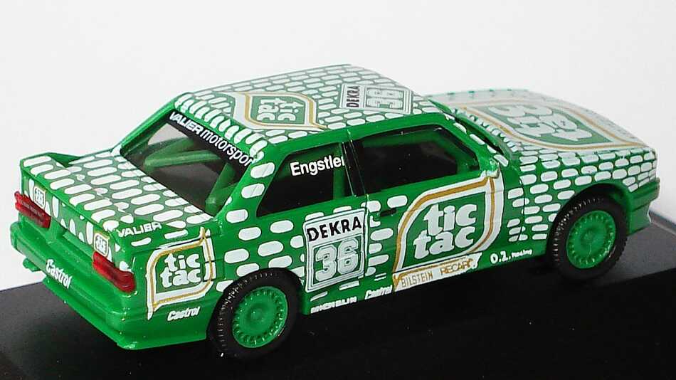 Foto 1:87 BMW M3 (E30) DTM 1992 Valier, Tic Tac Nr.36, Engstler Werbemodell herpa 80419419701