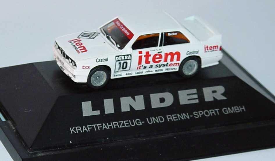 Foto 1:87 BMW M3 (E30) DTM 1993 Linder, item Nr.10, Becker Linder GmbH herpa