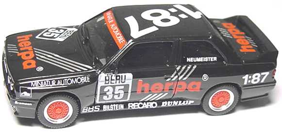 Foto 1:87 BMW M3 (E30) DTT 1990 herpa Nr.35, Neumeister (ohne PC-Vitrine) herpa 3528