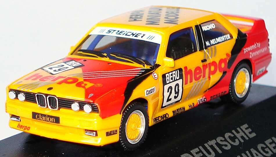 Foto 1:87 BMW M3 E30 DTT 1992 Herpa Miniatur Modelle Nr.29 Michael Neumeister - herpa 035484