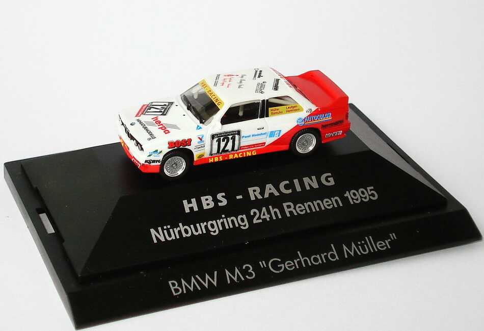 Foto 1:87 BMW M3 (E30) Nürburgring 24h 1995 HBS-Racing Nr.121, Müller / Laufgen / Barsuhn / Herrmann herpa 080071
