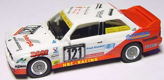 Foto 1:87 BMW M3 (E30) HBS-Racing Nr.121, Müller (Nürburgring 24h 1995) (ohne PC-Box) herpa 080071