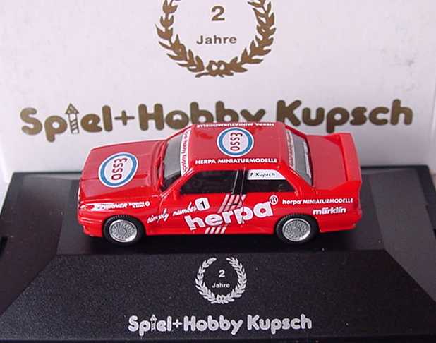 Foto 1:87 BMW M3 (E30) Herpa - simply number 1, Esso (2 Jahre Spiel+Hobby Kupsch) herpa