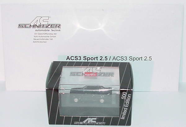 Foto 1:87 BMW M3 (E30) Schnitzer S3 Sport 2.5 schwarz Werbemodell herpa 99982230057