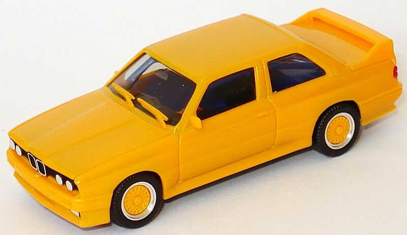 Foto 1:87 BMW M3 (E30) orangegelb (Rennversion) herpa 020619