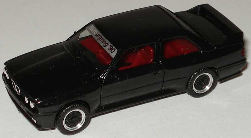 Foto 1:87 BMW M3 (E30) schwarz Nürburgring ´90 herpa