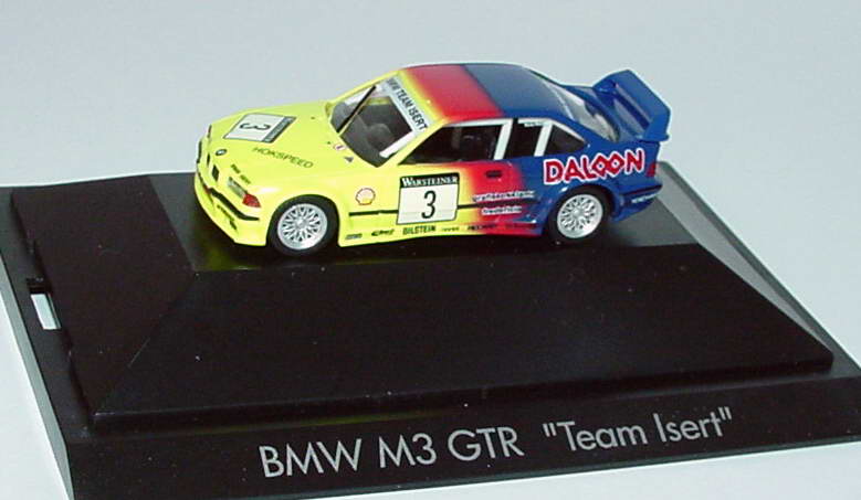 Foto 1:87 BMW M3 GTR Isert, Daloon Nr.3 , Nissen (ADAC GT Cup ´93) herpa 182867