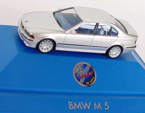 Foto 1:87 BMW M5 (E39) silber-met. IA blau 50 Jahre Herpa herpa