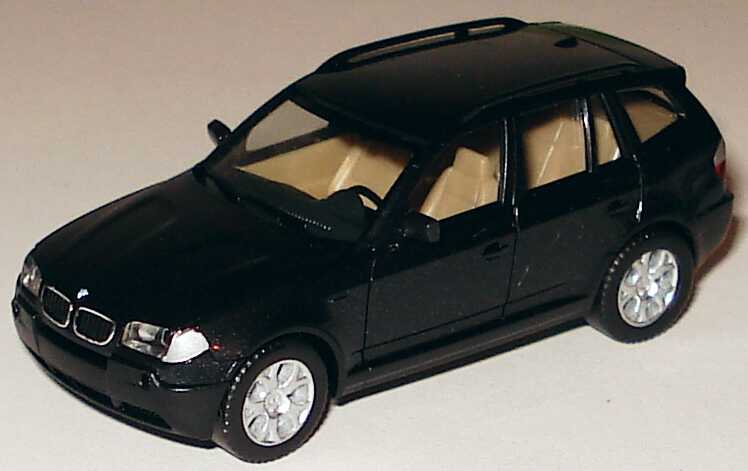 Foto 1:87 BMW X3 E83 schwarz-met. - herpa 033220