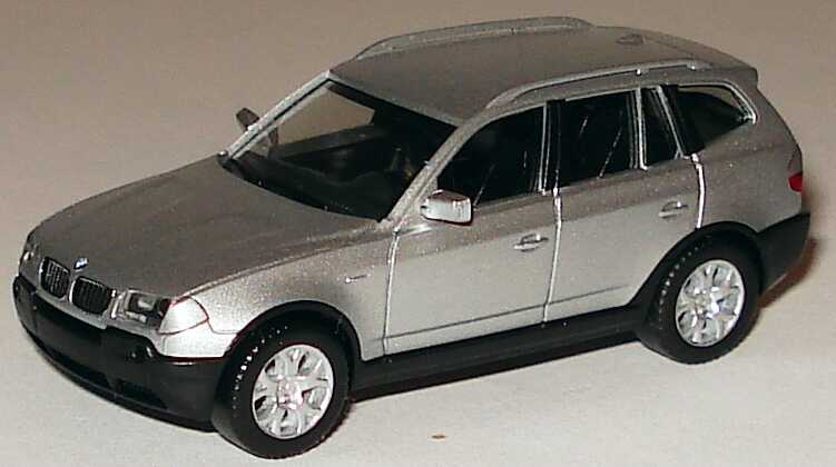 Foto 1:87 BMW X3 E83 silber-met. - herpa 033220