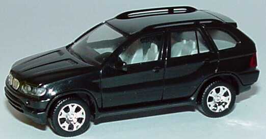 Foto 1:87 BMW X5 4.4i schwarz mit nachgerüsteten verchromten Felgen herpa 022842