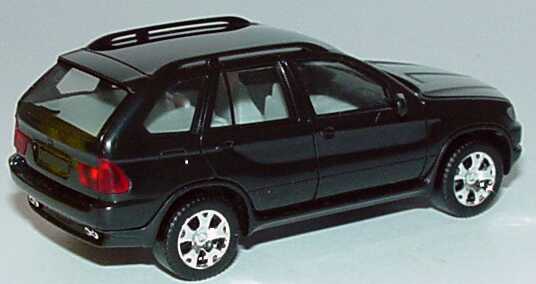Foto 1:87 BMW X5 4.4i schwarz mit nachgerüsteten verchromten Felgen herpa 022842