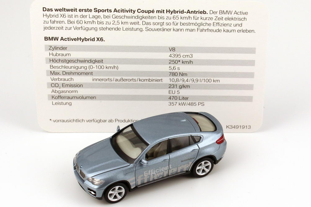 Foto 1:87 BMW X6 ActiveHybrid 63. IAA 2009 - Erleben, was bewegt. herpa 293082