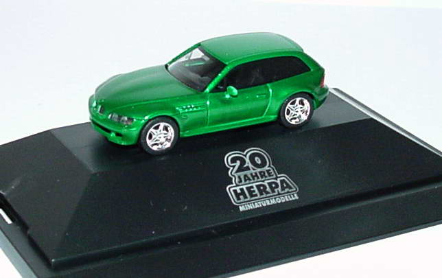 Foto 1:87 BMW Z3 M-Coupé grün-met. 20 Jahre Herpa herpa 187336