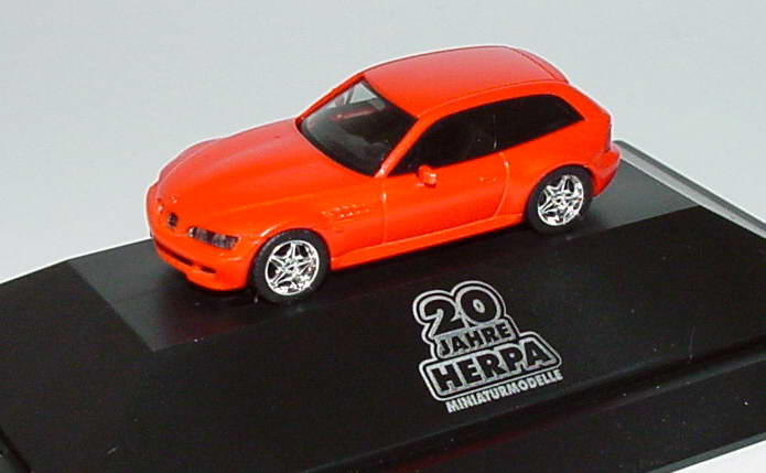 Foto 1:87 BMW Z3 M-Coupé orangerot 20 Jahre Herpa herpa 187336