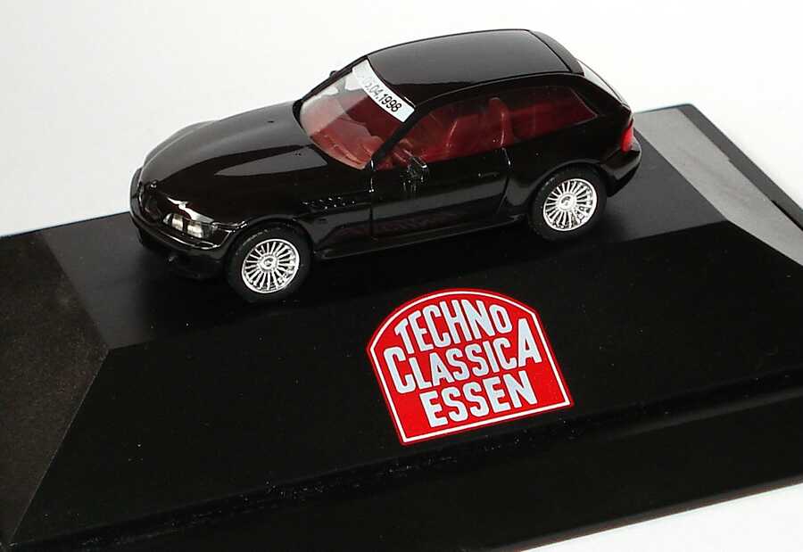 Foto 1:87 BMW Z3 M-Coupé schwarz mit Alpina-Felgen Techno Classica Essen 1998 herpa