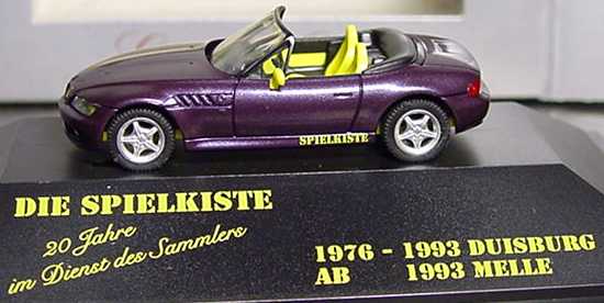 Foto 1:87 BMW Z3 dunkelviolett-met. 20 Jahre Die Spielkiste herpa