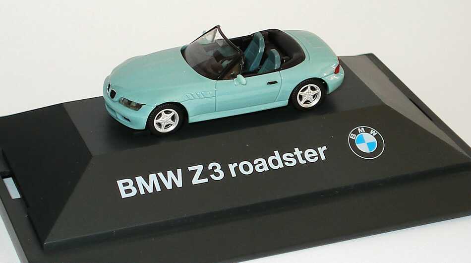 Foto 1:87 BMW Z3 helltürkisgrün Werbemodell herpa 80419420385