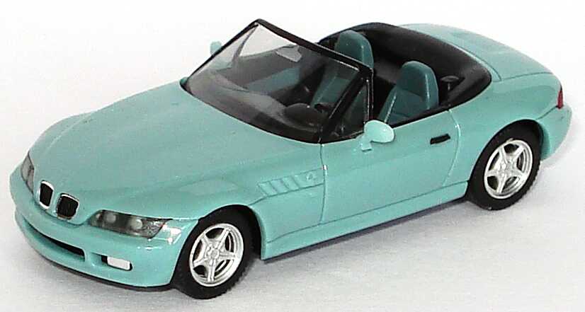 Foto 1:87 BMW Z3 helltürkisgrün (ohne PC-Box) herpa 80419420385