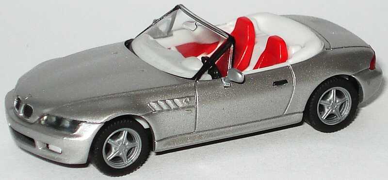 Foto 1:87 BMW Z3 silbermet., rote Sitze herpa 031936