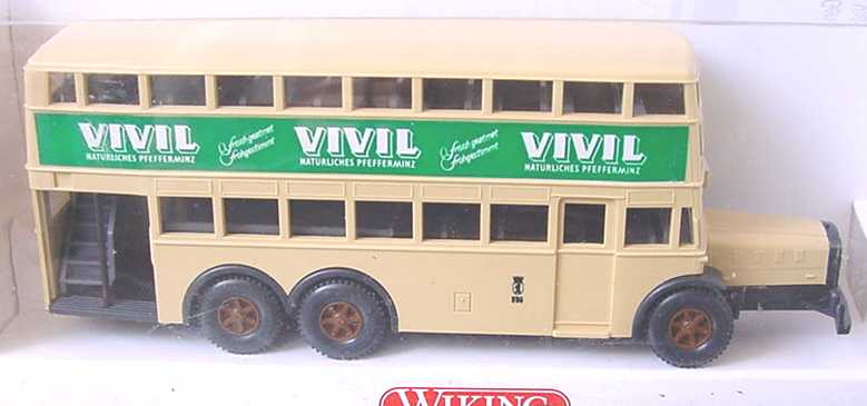 Foto 1:87 Berliner Doppelstockbus D38 BVG, Vivil Wiking 8730126